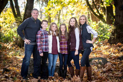 our family pictures in the woods